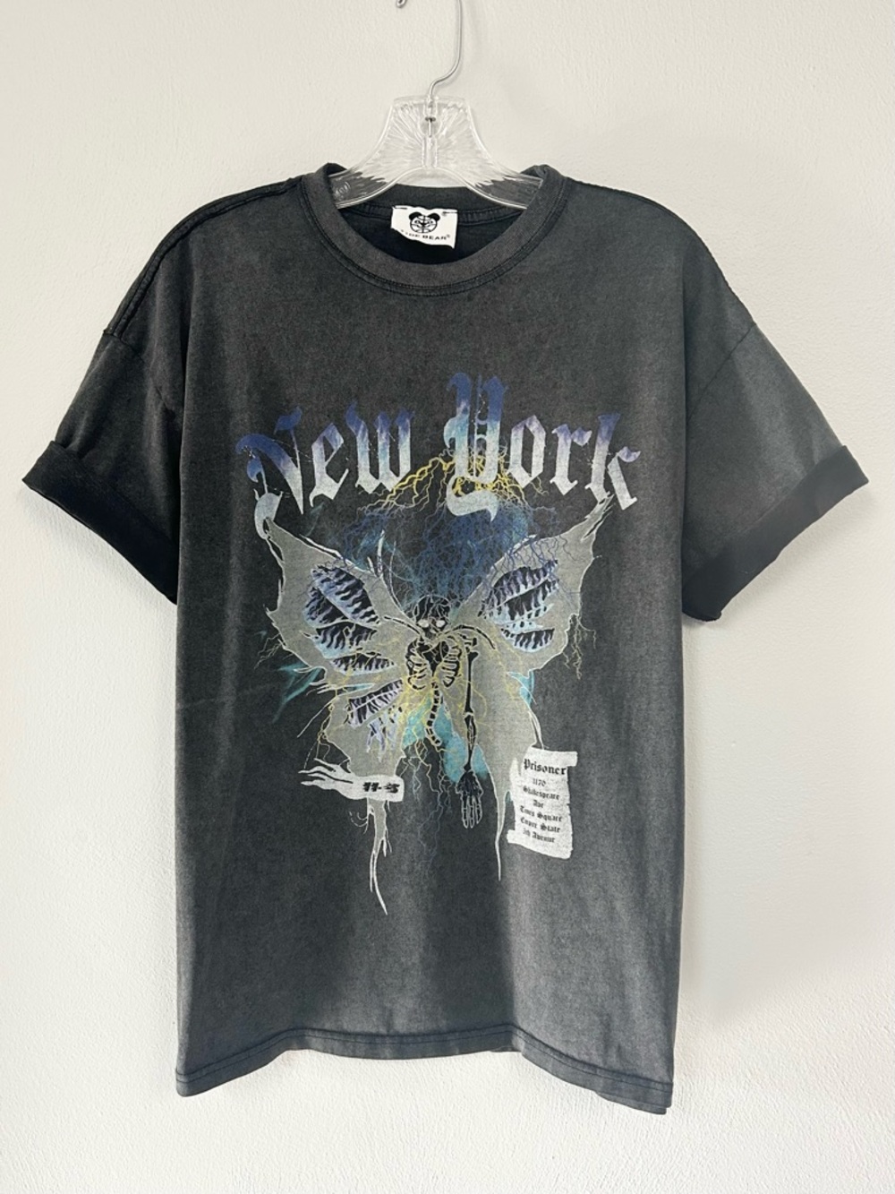 TIDE BEAR 🧸 New York Vintage Skeleton Tee - Size L